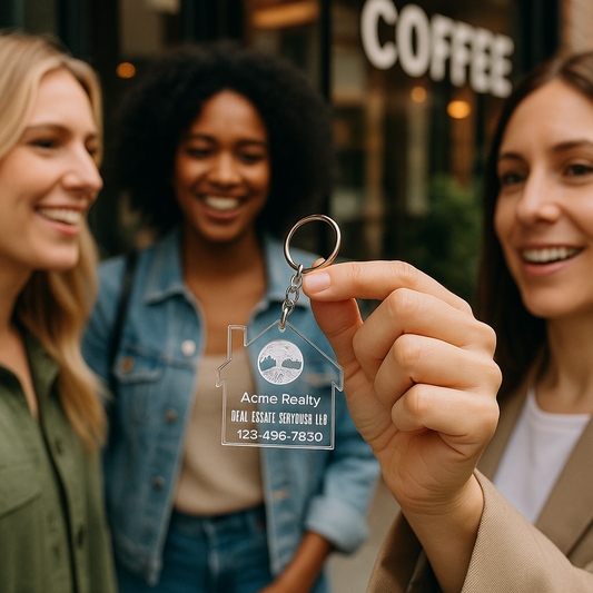 Your Brand Realtor Keychain – Custom Engraved House Design - Nancy’s Custom Creations