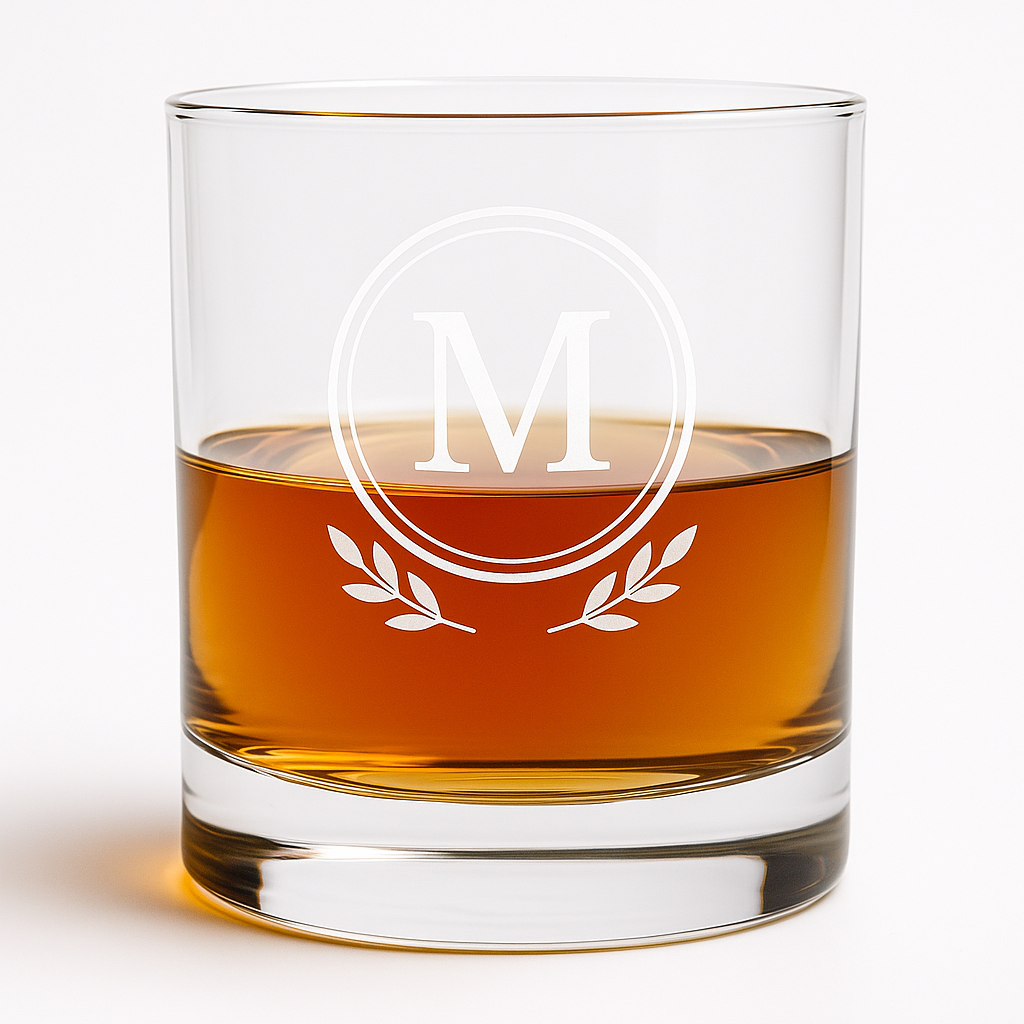 Custom Engraved Decanter and Whiskey Rocks Glasses