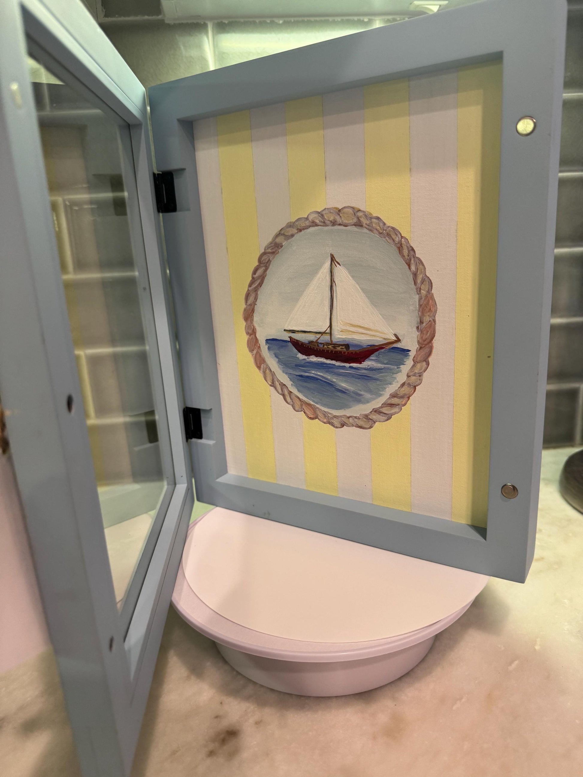 Boy blue with a boat - Nancy’s Custom Creations