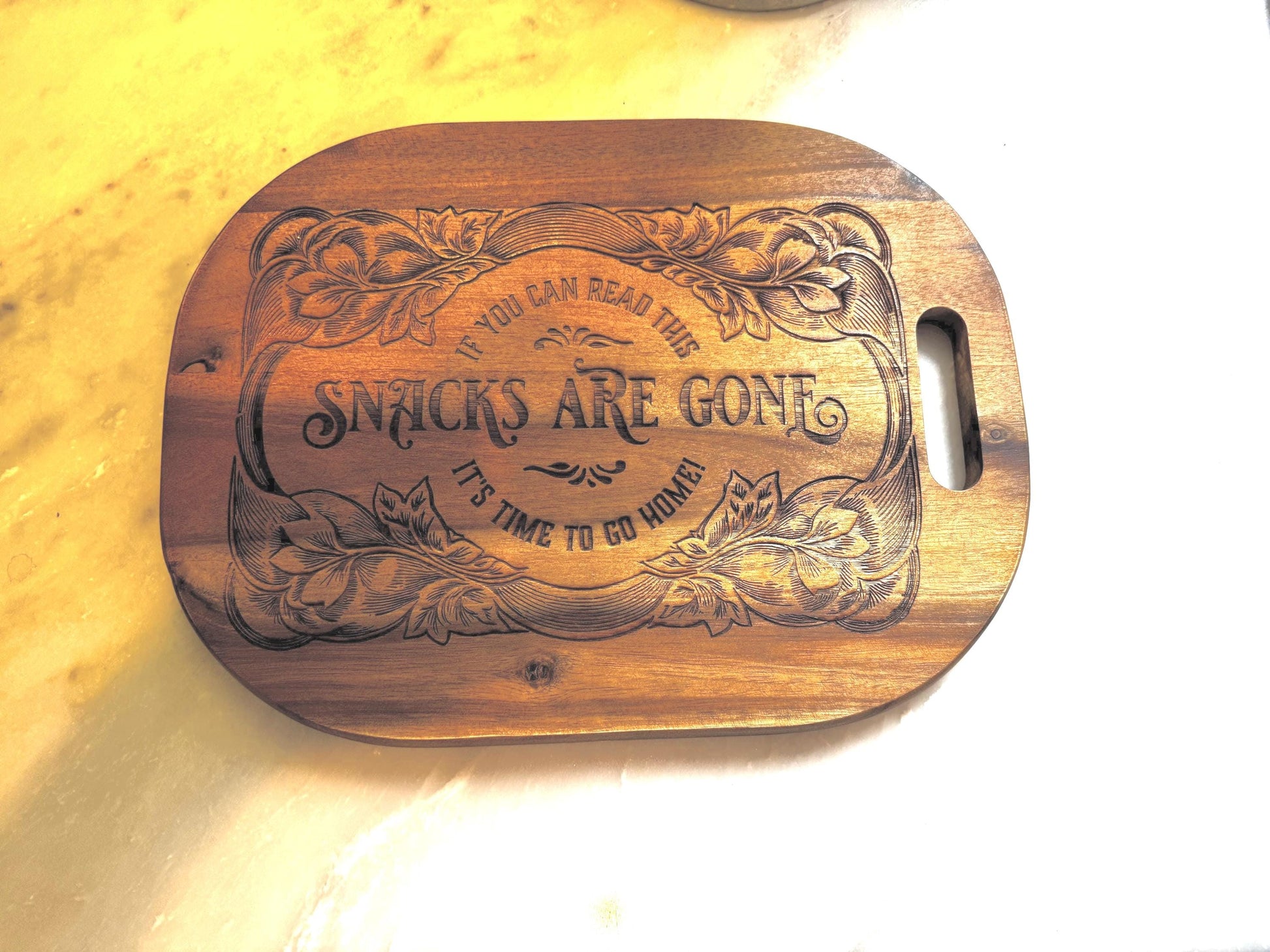 Customized Acatia Wood Cutting Board - Nancy’s Custom Creations