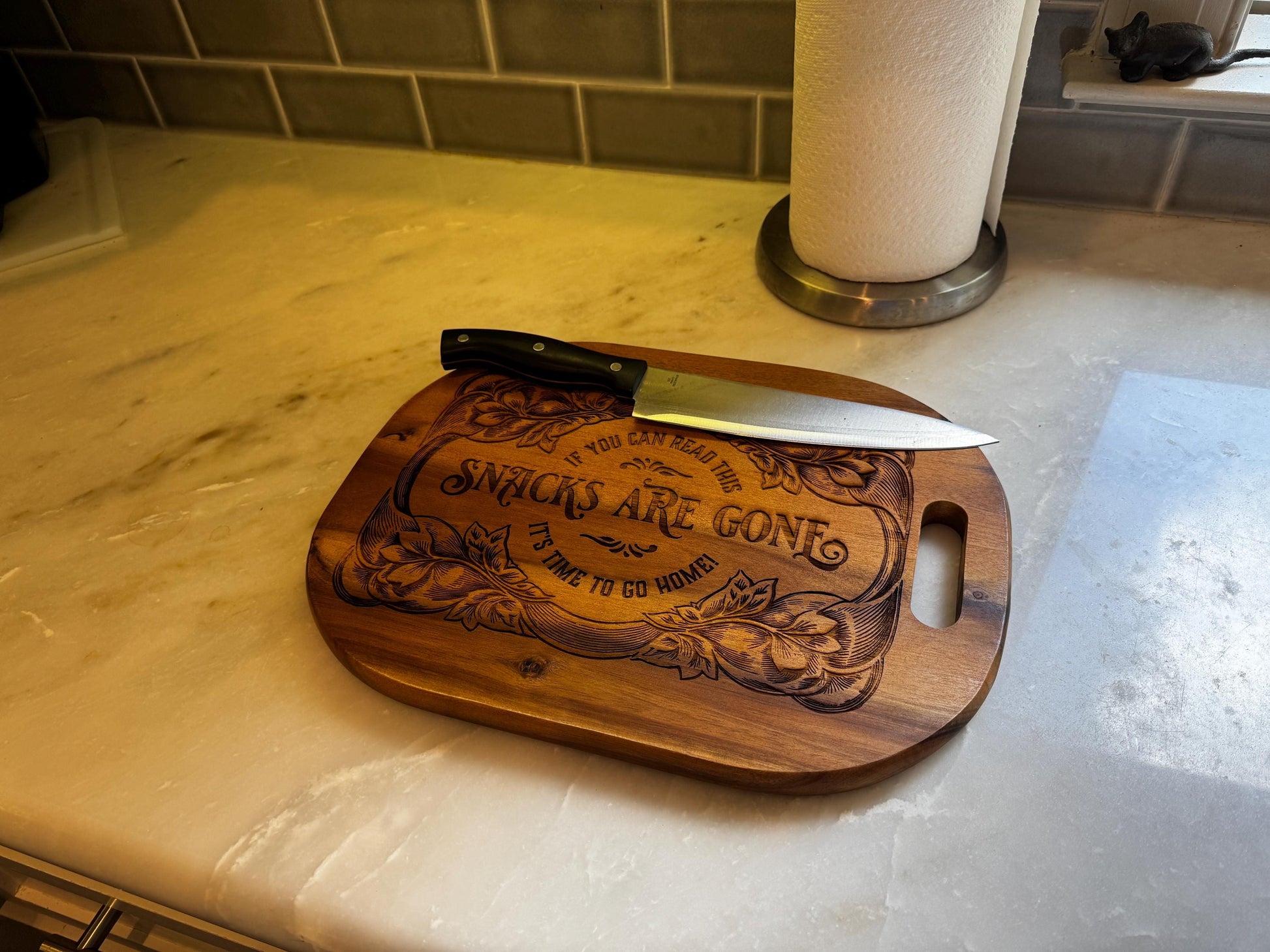 Customized Acatia Wood Cutting Board - Nancy’s Custom Creations