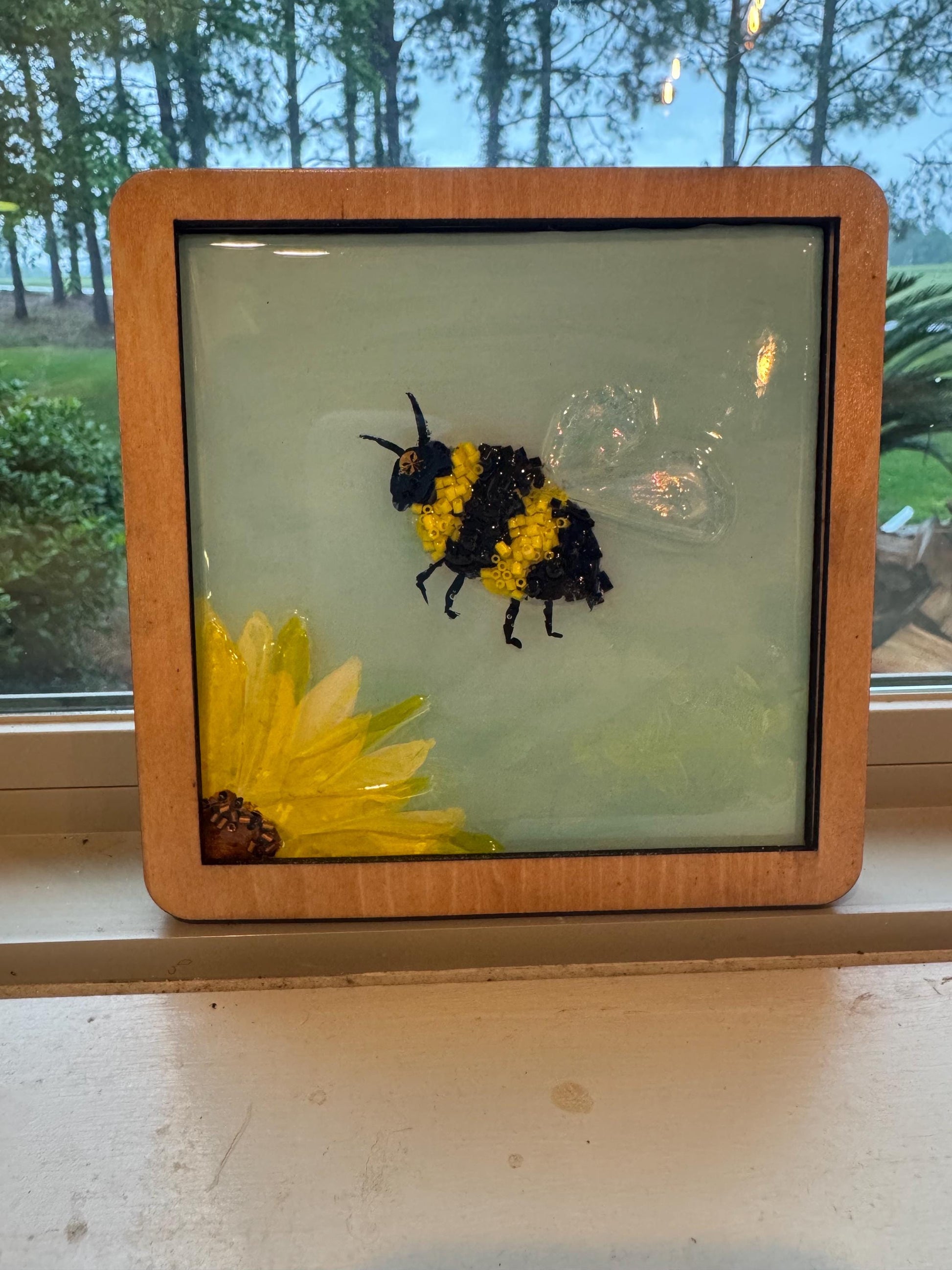 Framed Bumblebee.   Free shipping - Nancy’s Custom Creations