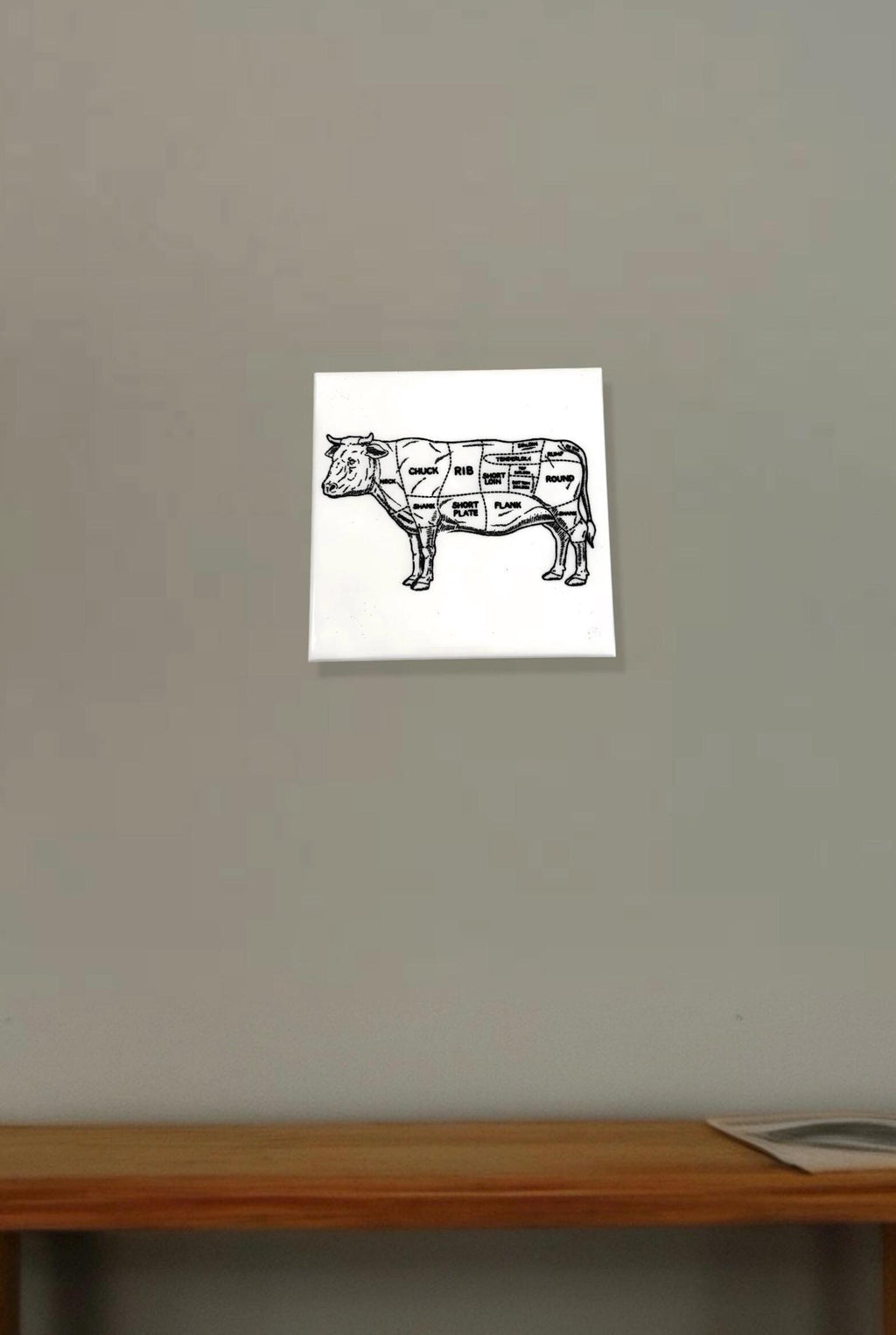 Rustic Charm Ceramics Tile Trivet – Unique Cow Design for Kitchen Décor - Nancy’s Custom Creations