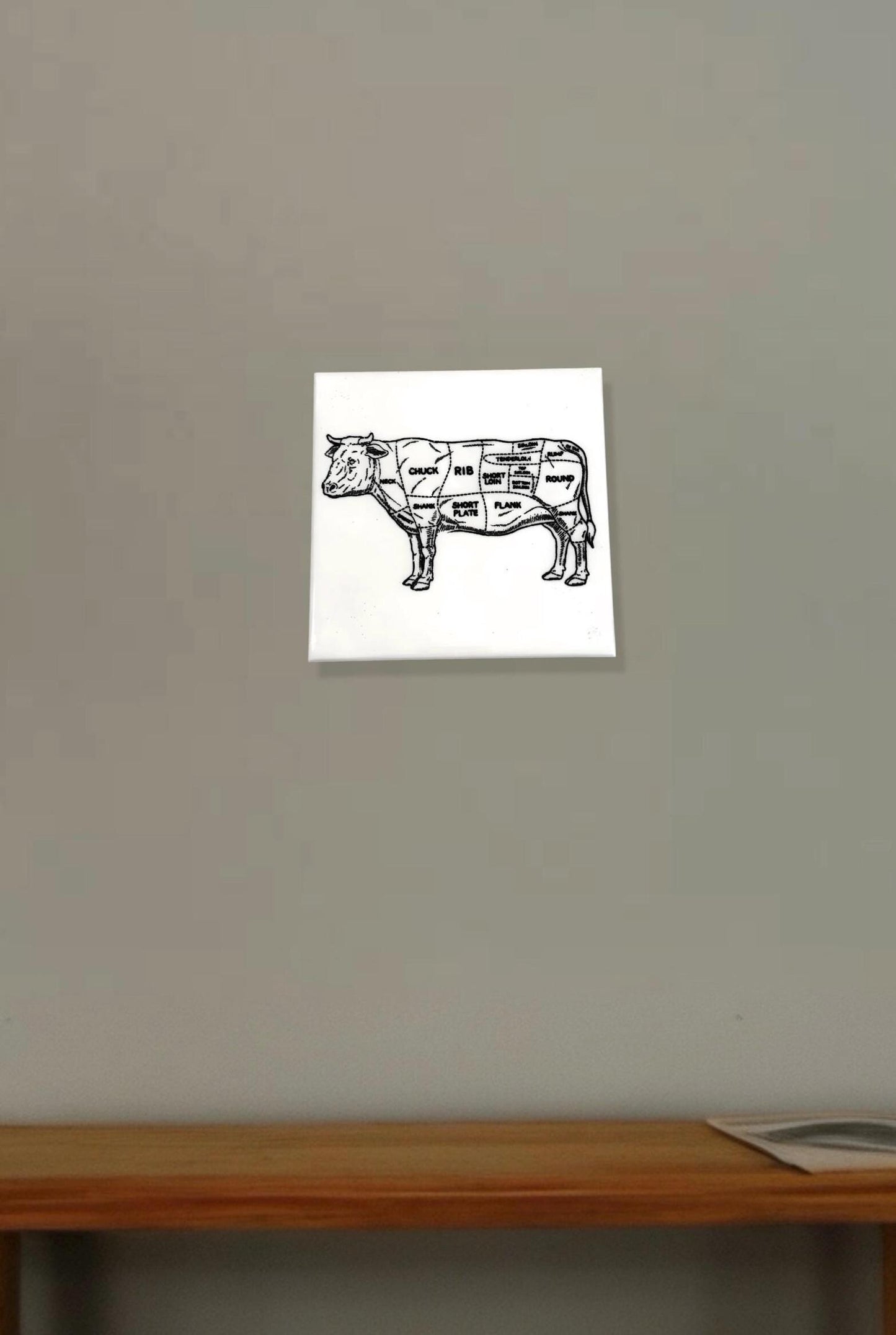 Rustic Charm Ceramics Tile Trivet – Unique Cow Design for Kitchen Décor - Nancy’s Custom Creations