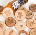 Custom Engraved Wooden Bottle Opener | Wedding, Groomsman & Party Favors