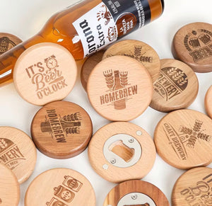 Custom Engraved Wooden Bottle Opener | Wedding, Groomsman & Party Favors