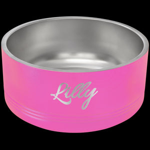 PetEssentials Stainless Steel Engraved Dog Bowl – Double-Walled Design for All Breeds - Nancy’s Custom Creations