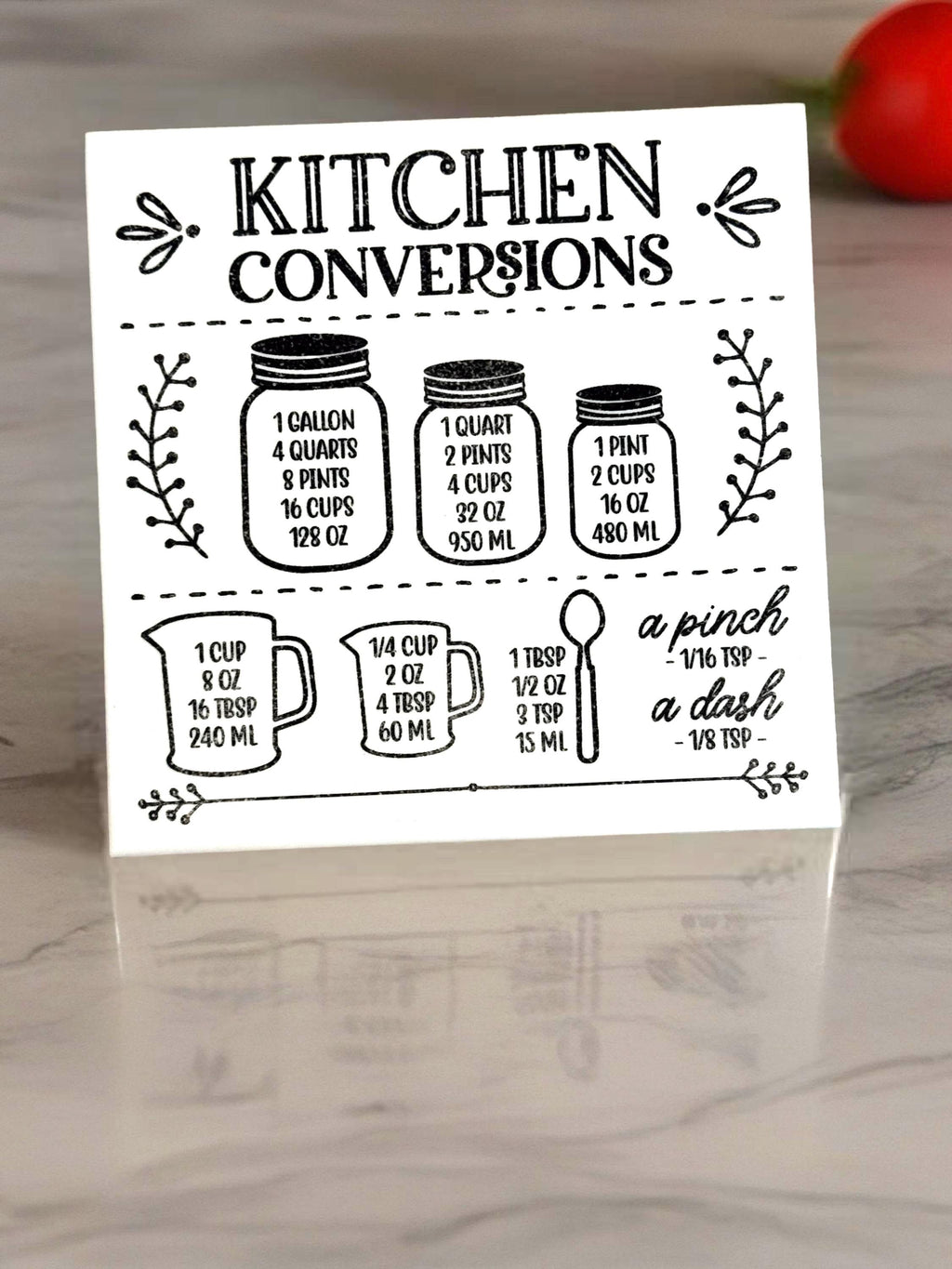 Artisan Kitchen Tile Trivet – Stylish Ceramic Conversion Chart - Nancy’s Custom Creations