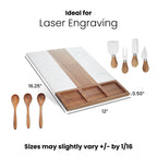 Marble Charcuterie Board - 11 Piece Set