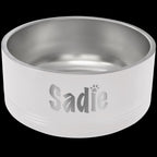 PetEssentials Stainless Steel Engraved Dog Bowl – Double-Walled Design for All Breeds - Nancy’s Custom Creations