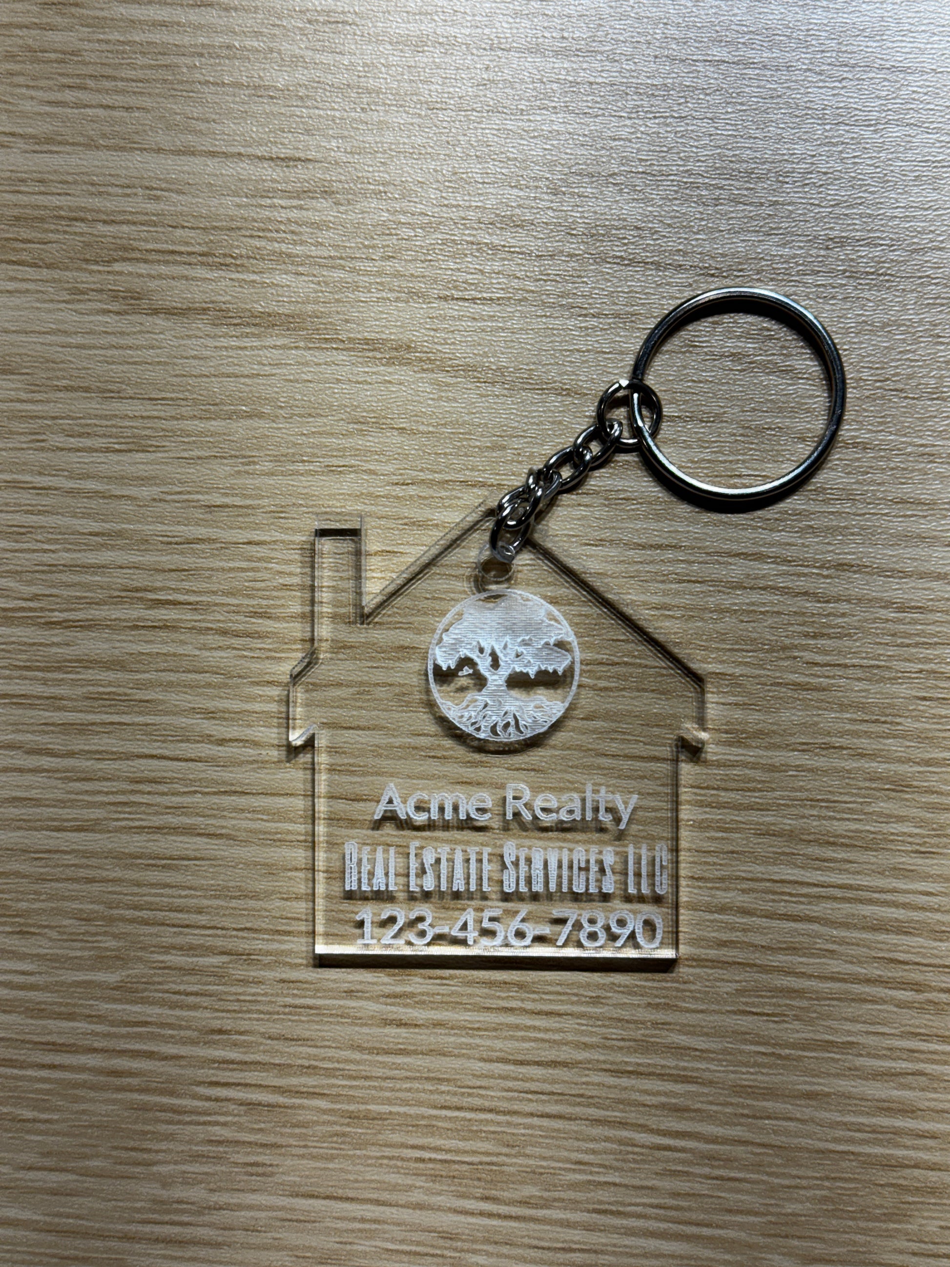 Your Brand Realtor Keychain – Custom Engraved House Design - Nancy’s Custom Creations