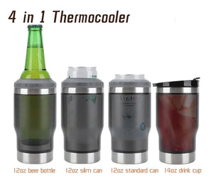 Personalized 4-in-1 Stainless Steel Insulated Can Cooler
