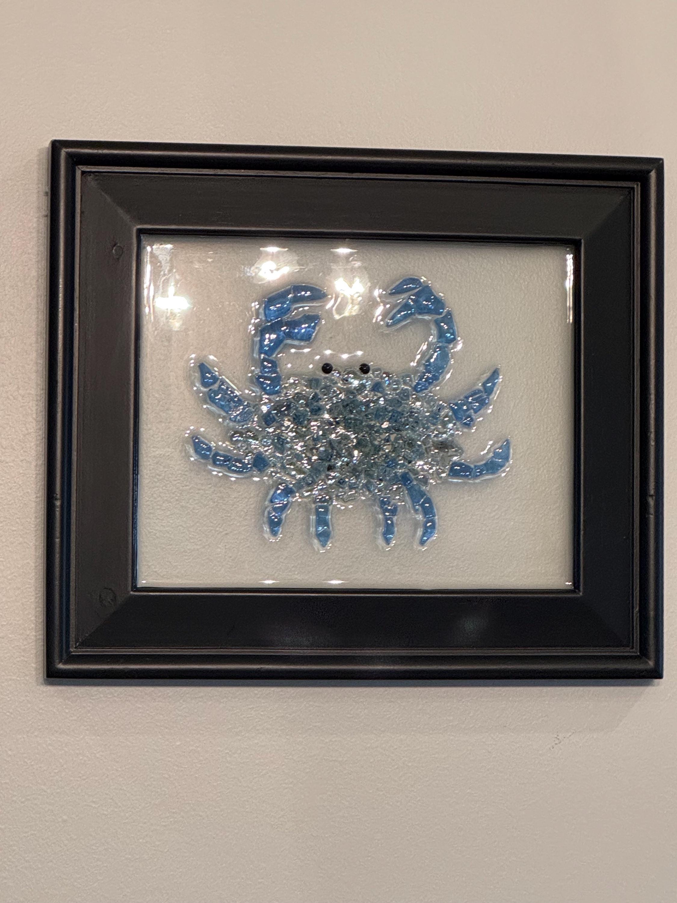 Blue glass crab - Nancy’s Custom Creations