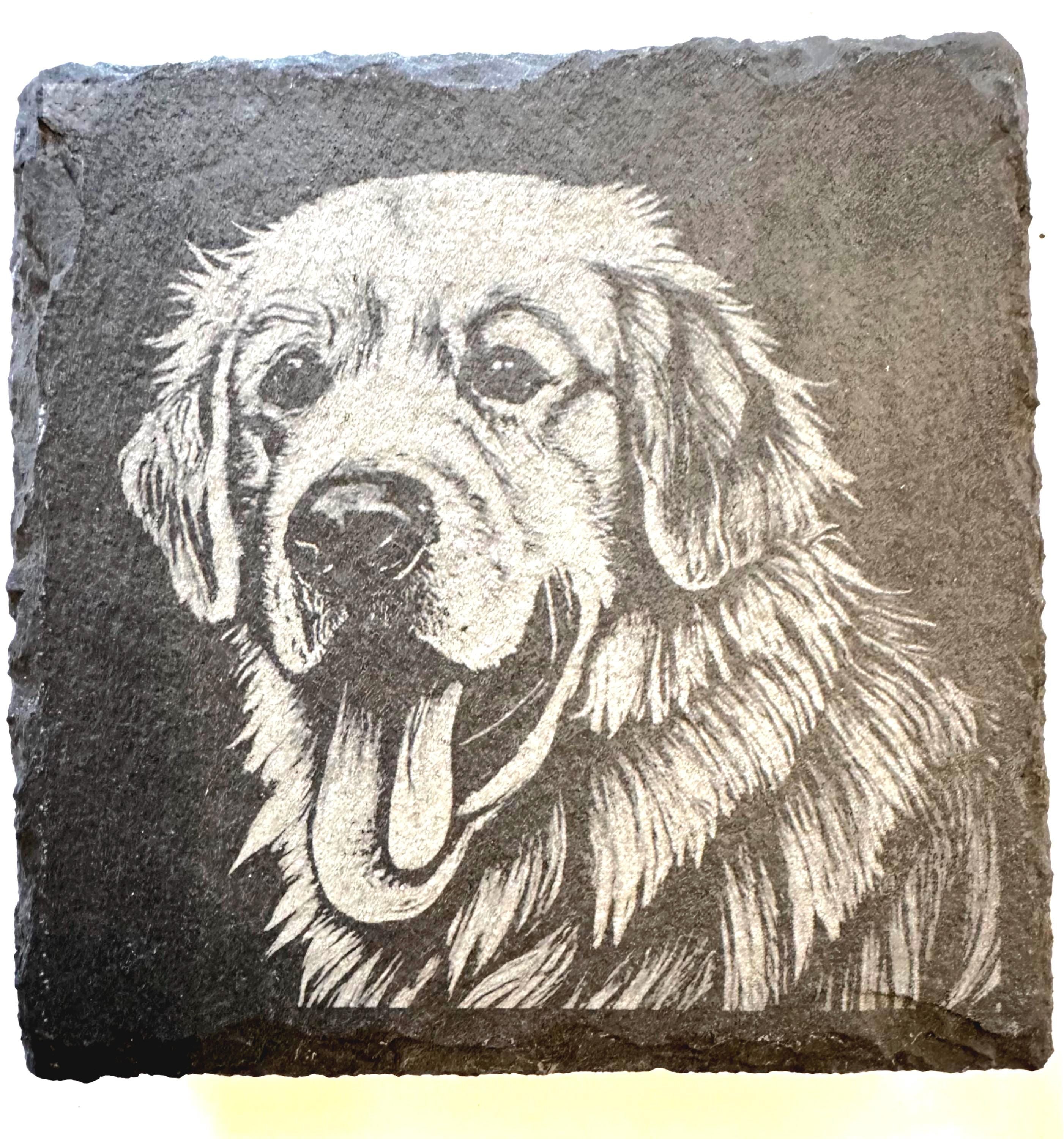 Custom photo engraved 4x4 slate tiles. - Nancy’s Custom Creations