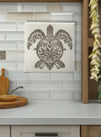 Elegant Home Tile Trivet Ceramic 6x6 – Stunning Turtle Design with Non-Slip Rubber Feet - Nancy’s Custom Creations