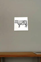 Cow Ceramic Tile Trivet, Laser Engraved 6x6