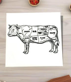 Cow Ceramic Tile Trivet, Laser Engraved 6x6