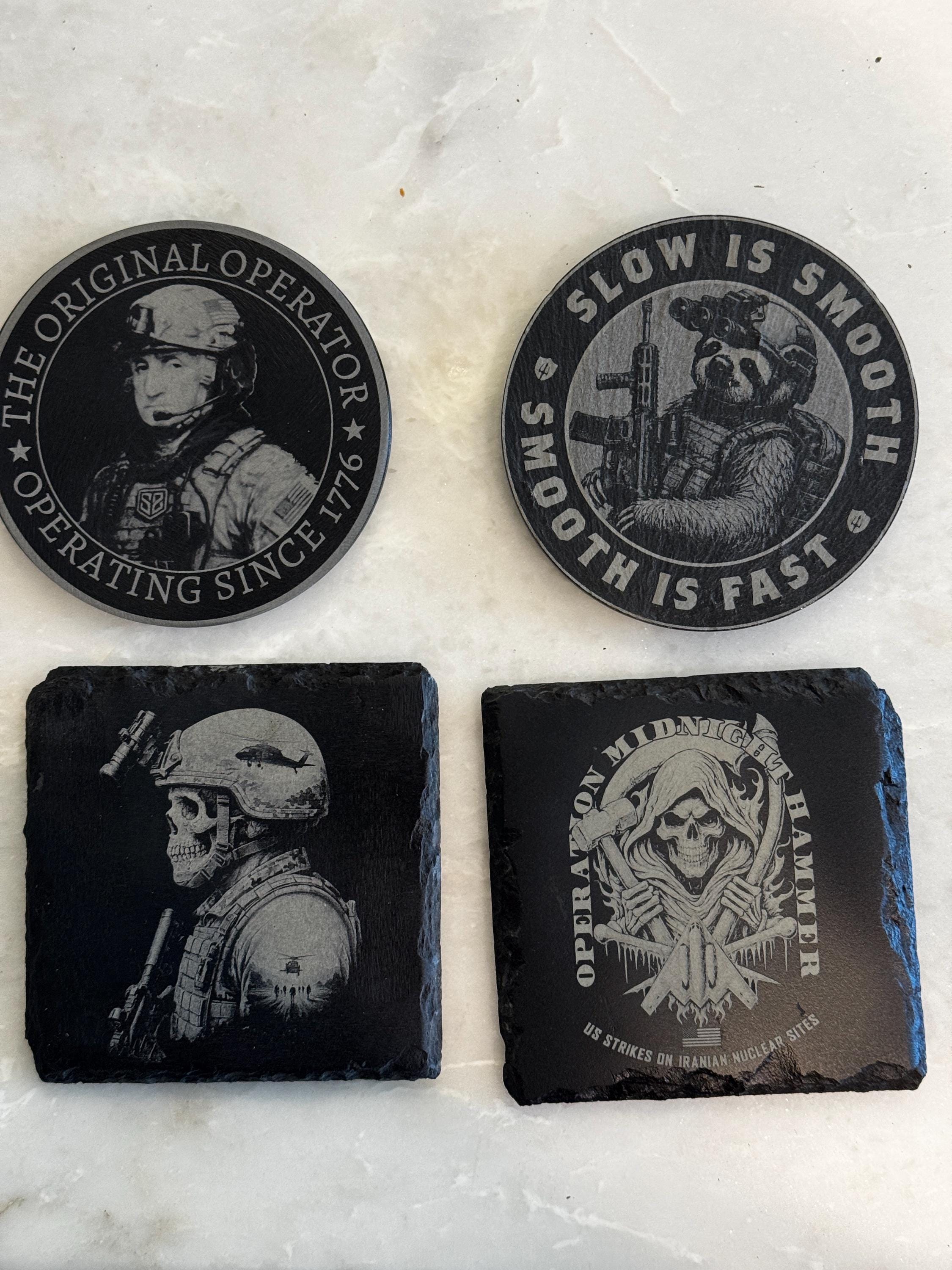 Military Inspired Coasters - Nancy’s Custom Creations