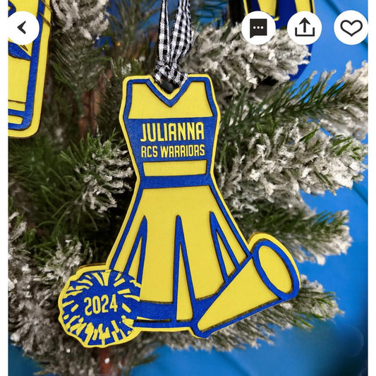 Christmas Ornament Cheerleader