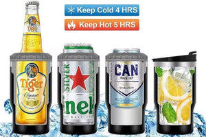 Personalized 4-in-1 Stainless Steel Insulated Can Cooler