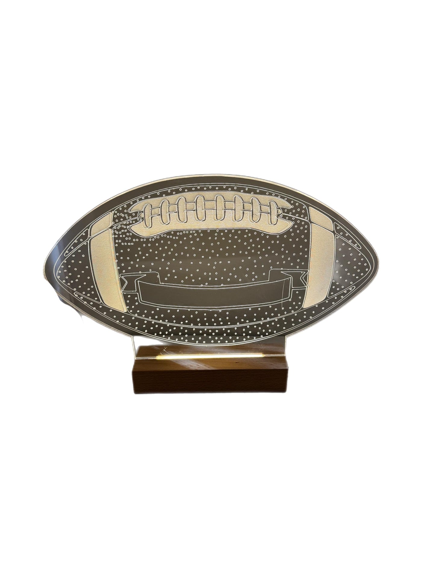 Personalized Football Night Light – Custom Engraved Acrylic LED Lamp | Sports Room Decor | Kids Bedroom Light | Gift for Football Fans
