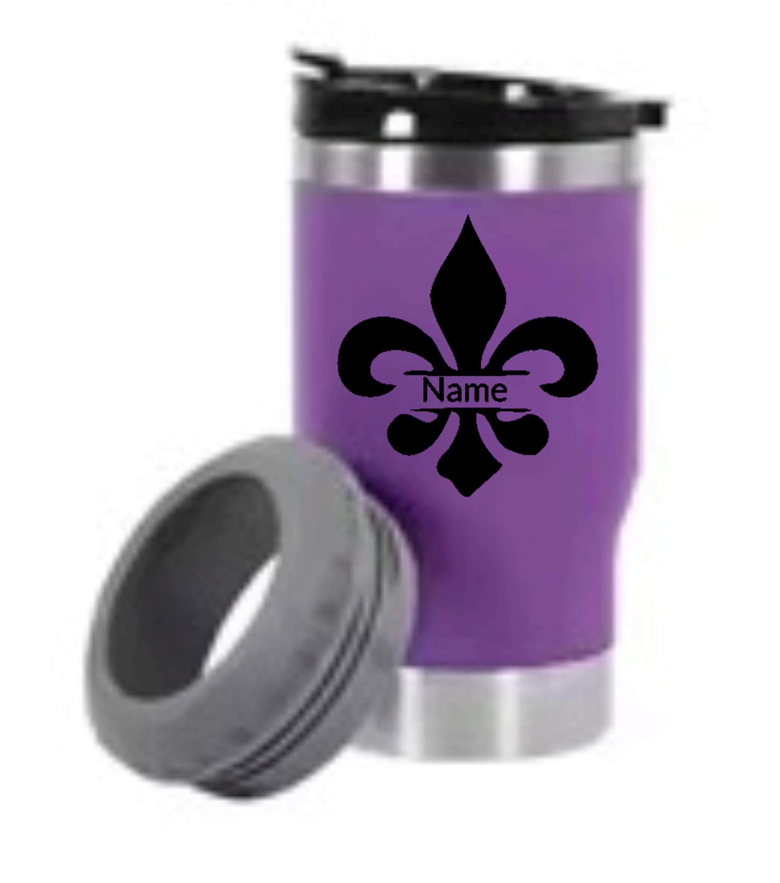 Mardi Gras Personalized 4-in-1 Stainless Steel Insulated Koozie