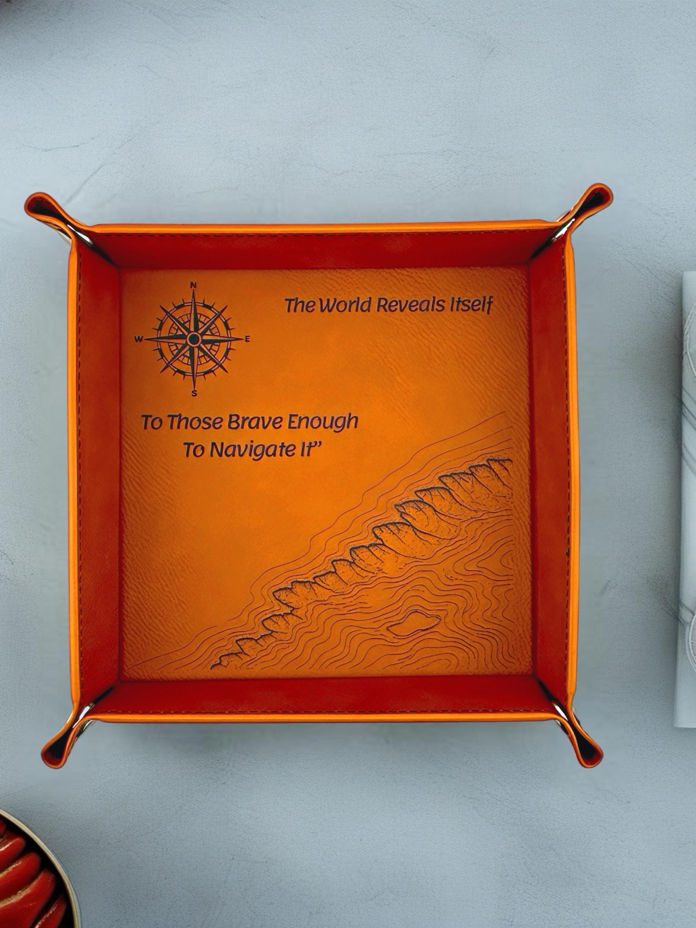 Leatherette Key Tray – 6” x 6”