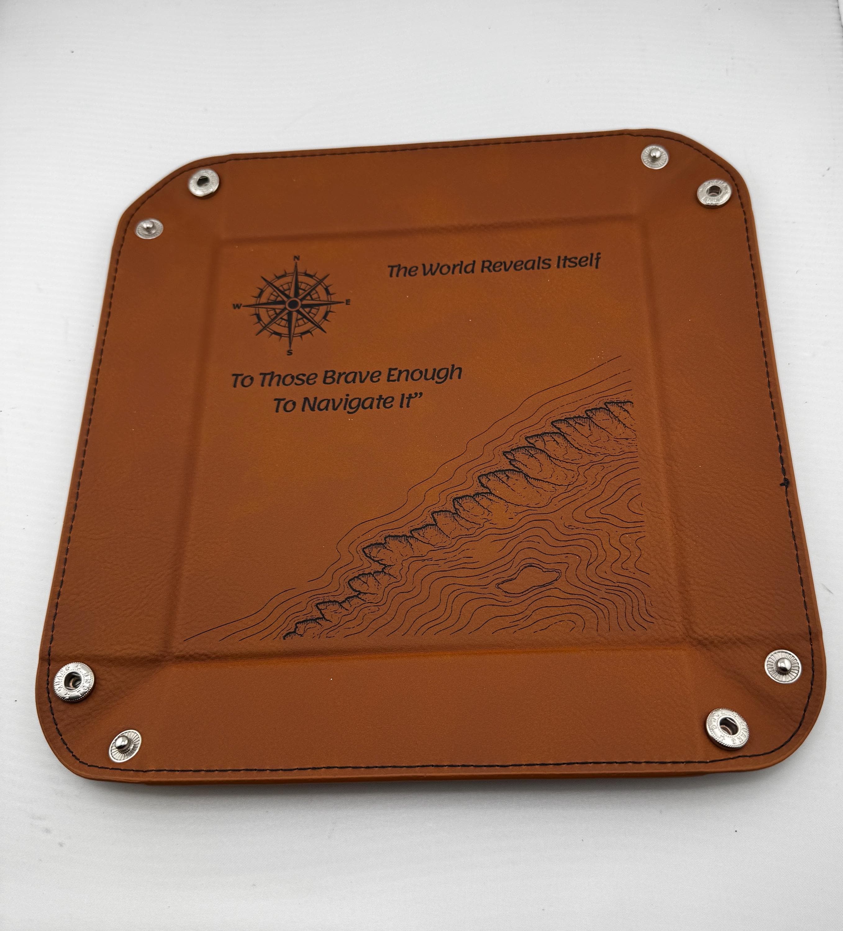 Leatherette Key Tray – 6” x 6”