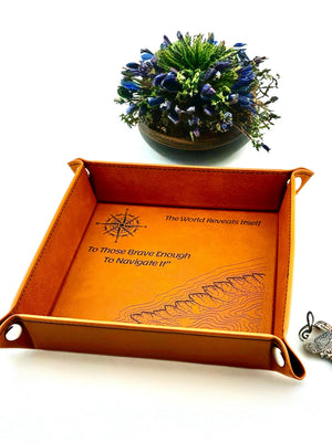 Leatherette Key Tray – 6” x 6”