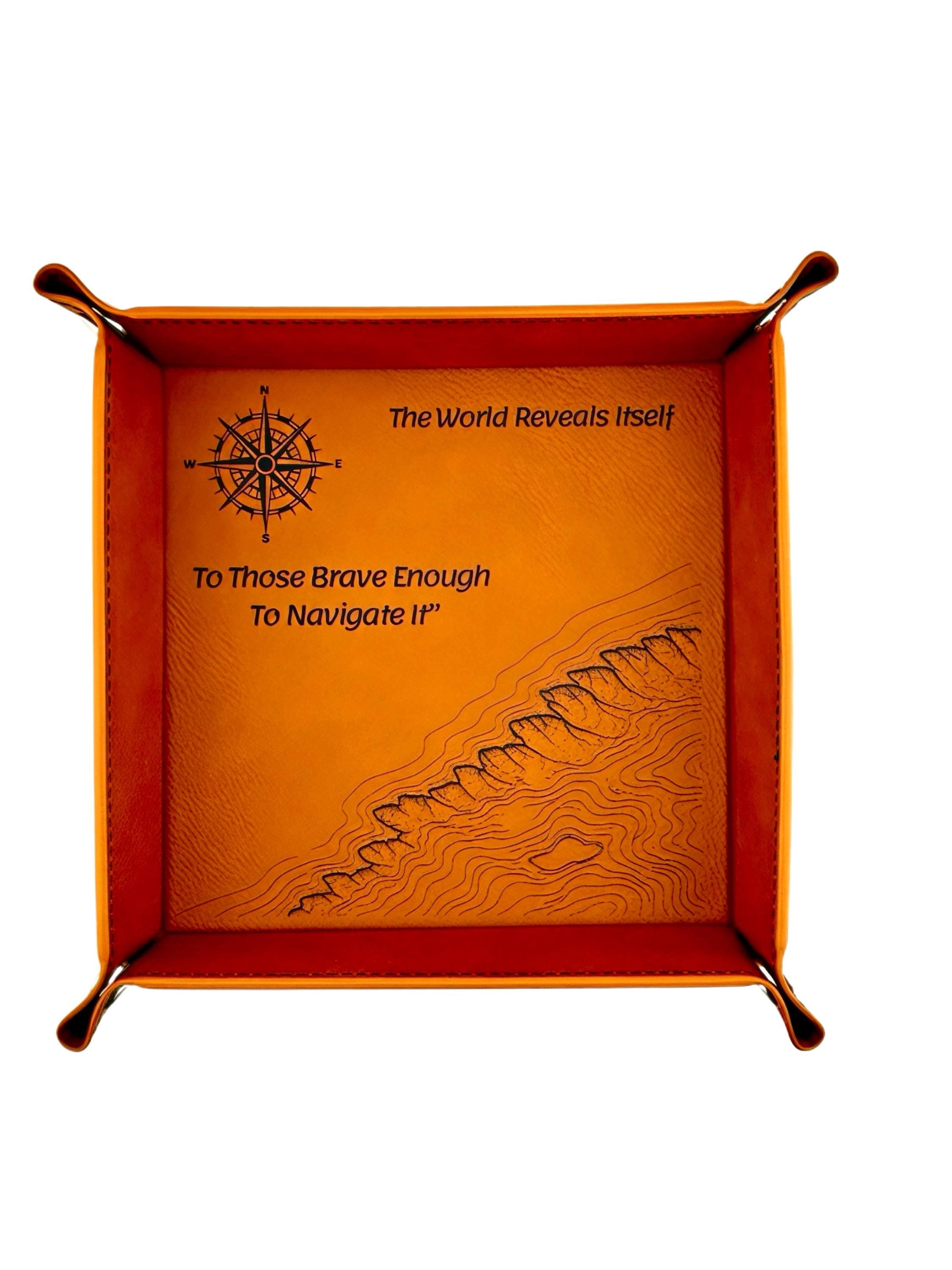 Leatherette Key Tray – 6” x 6”