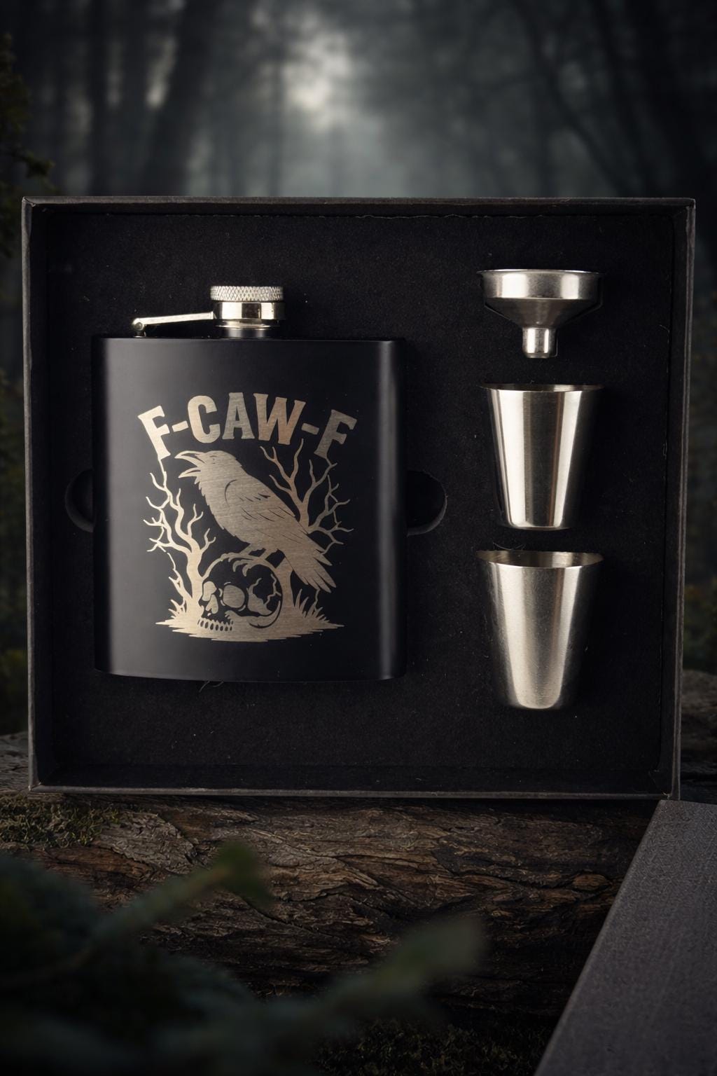F-CAW-F Raven Flask Gift Set
