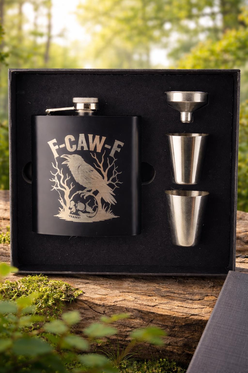 F-CAW-F Raven Flask Gift Set