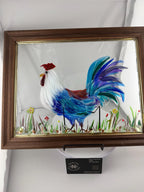 Captivated rooster