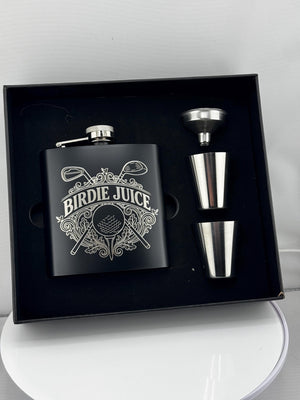 Birdie Juice Personalized Flask Gift Set