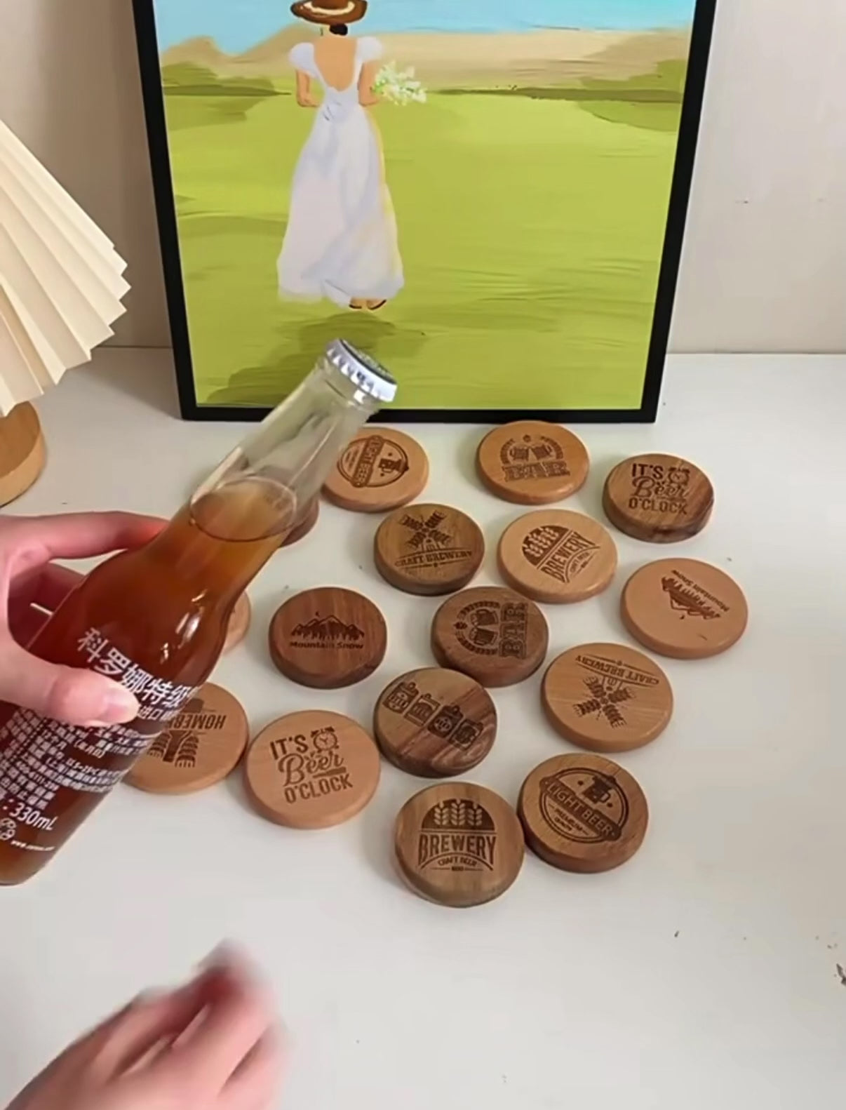 Custom Engraved Wooden Bottle Opener | Wedding, Groomsman & Party Favors